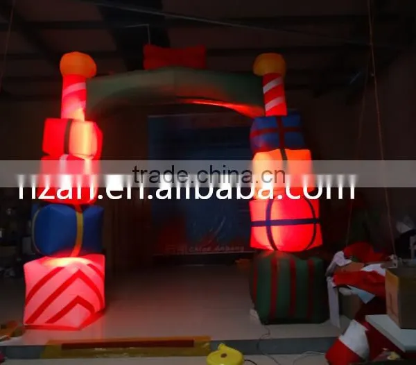 Lighted Inflatable Gift Archway Gate Christmas Arch photo-2