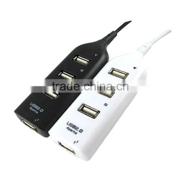 New Mini USB HUB High Speed 4 Port USB 2.0 HUB With Cable 480Mbps Computer & Networking Peripheral 2 Colors for Choosing