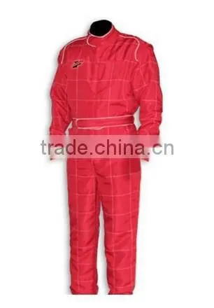 Red And White Car Racing Suit