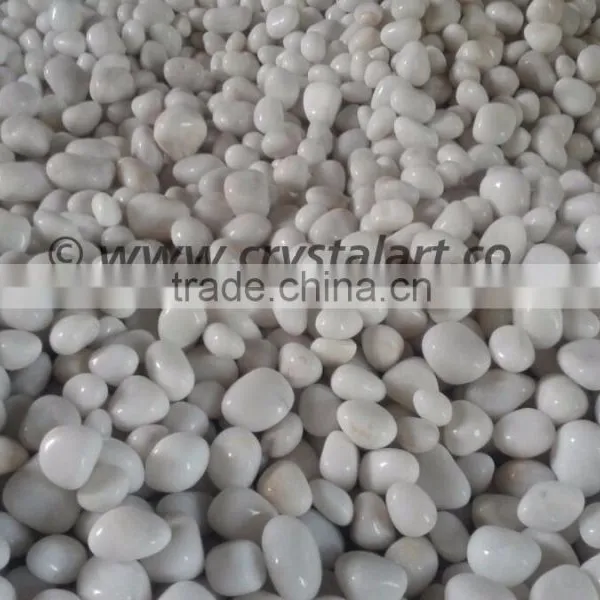 WHITE KING AGATE TUMBLED PEBBLES STONE photo-2