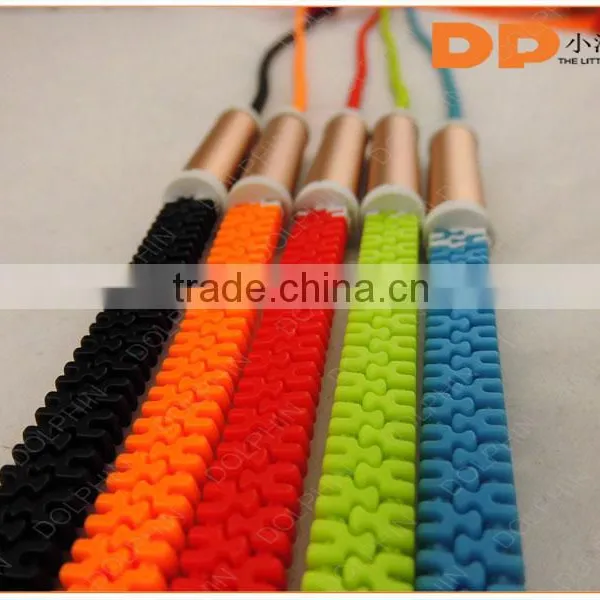 Charging and Sync Usb Data Cable Colorful Zipper Line Oem Logo Available for Phone Charger photo-4