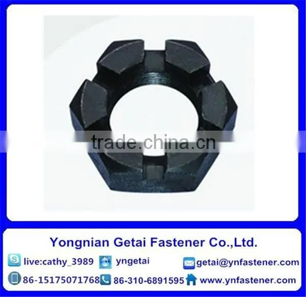 Carbon Steel DIN979 Hexagon Slotted and Castle Nuts Zinc Plated and Black photo-2