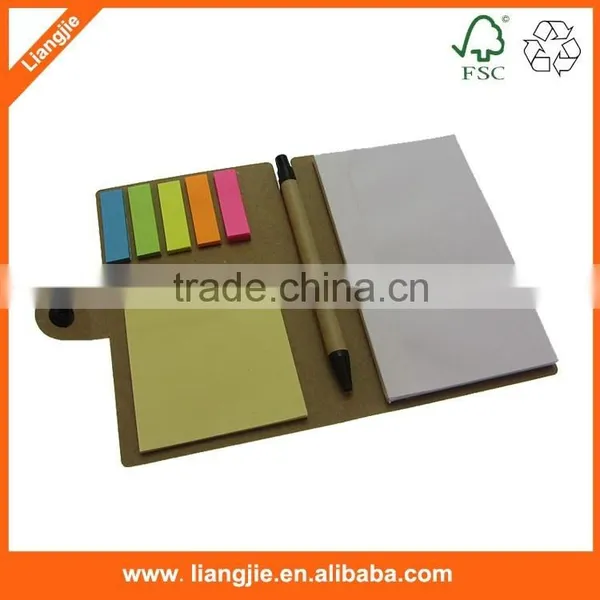 Recycler Combined Sticky Note Pad With Soft Cover,Cheap Promotional Self-adhesive photo-4