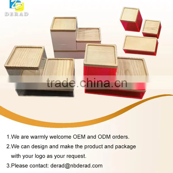 Customized Wooden Acrylic Plastic Storage Box photo-2