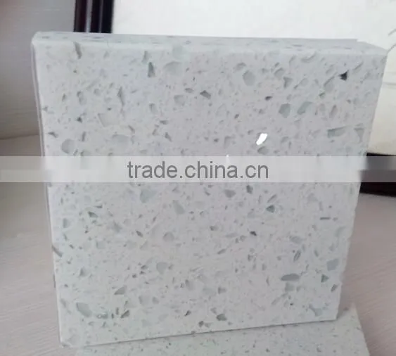 Supplier Cheaper White Mirror Fleck Quartz Stone Countertop photo-4