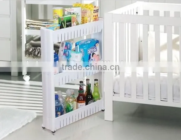 Kitchen Plastic Save Space Storage Trolley and Storage Organizer photo-4