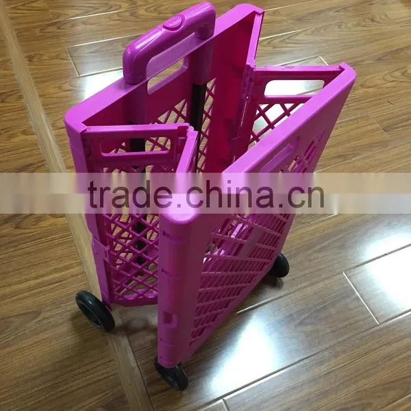 Plastic and Metal Folding Shopping Carts With Wheels Folding Carts photo-3