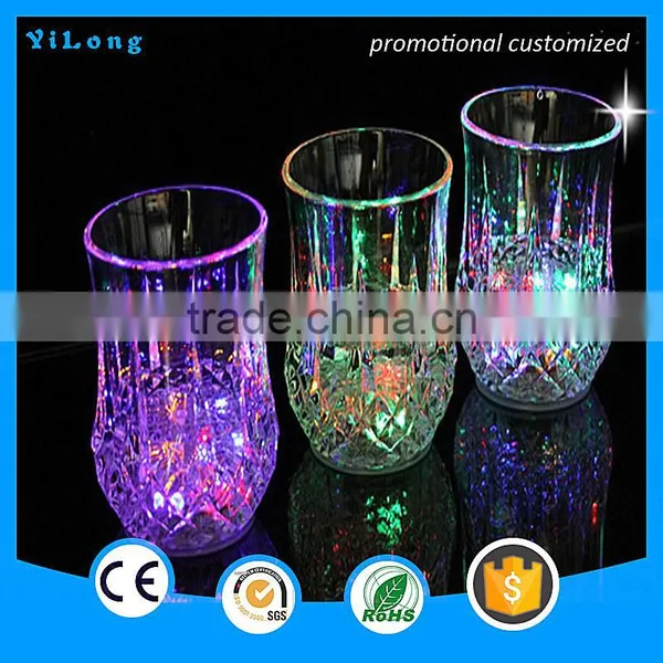 High Quality Shiny Cups Popular Plastic Custom Led Light Flashing Cup /flashing Color Changing Led Flash Light Cup