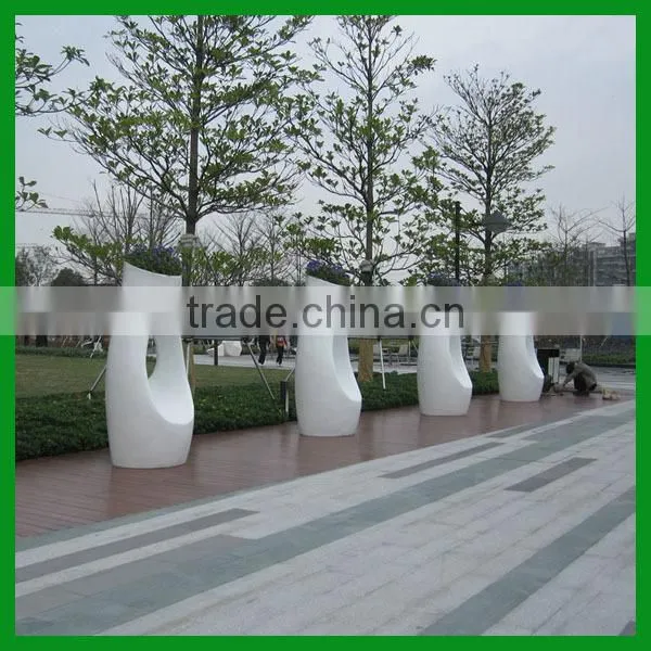 FO-363 New Garden White Fiberglass Flower Pot photo-2