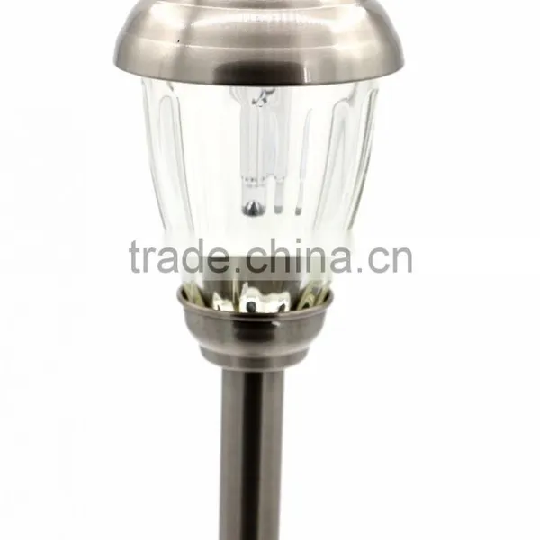 12pk Stainless Steel Glass Lens Solar Garden Lawn LED Path Light photo-2