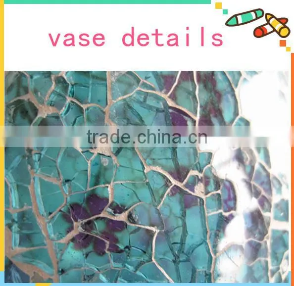 Gorgeous Design Antique Stained Jewelry Blue Flower Murano Glass Decorations photo-4