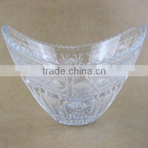 Glass Fruit Bowl Boat Shape Glass Bowl photo-4