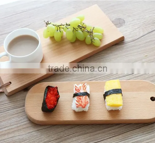 Wholesale Price Unfinished Solid Beech Sushi Serving Tray photo-4