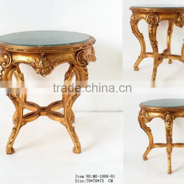 MO-1008-01 Factory Wholesale Living Room Round Shape Side Table With Marble photo-5
