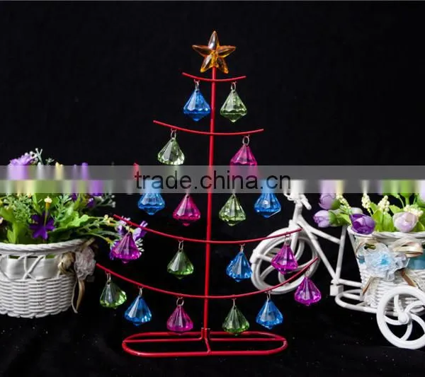 Artificial Clear Acrylic Colorful Diamond Bead Display Table Decorations photo-2