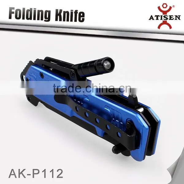 New Design Folding Knife With LED 3Cr13 Blade Aluminium Handle Outdoor Camping Knife photo-2