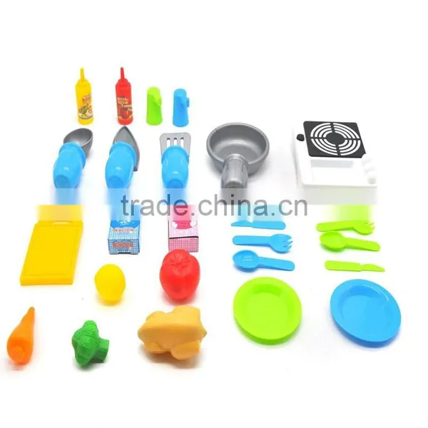 Mini Kids Pretend Play Food Set Funny Plastic Meat Tray Food Toy in Kitchen photo-2