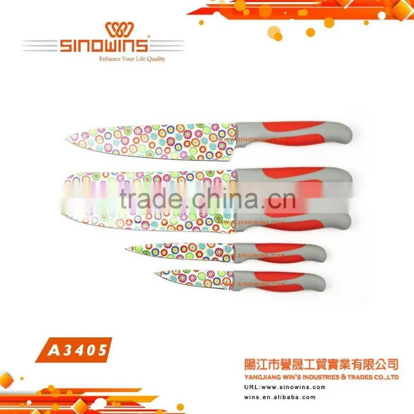 A3410 New Design 5pcs Non-stick Coating Stainless Steel Kitchen Knife Set photo-5