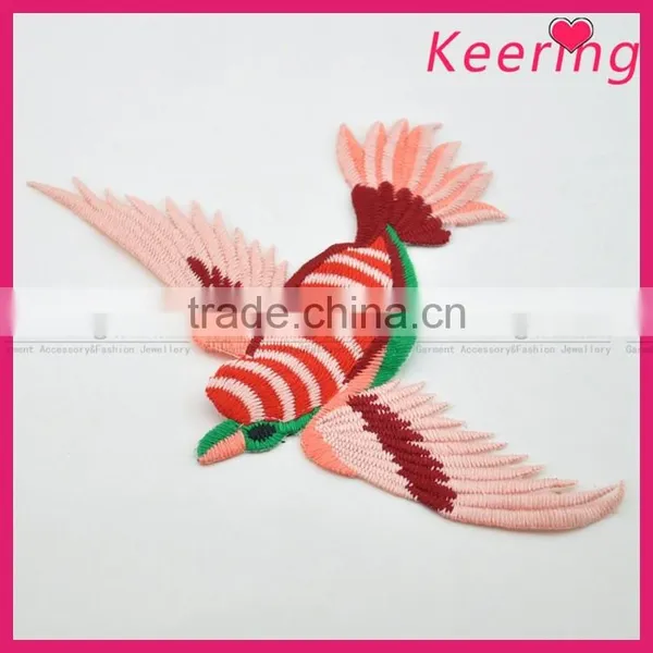 New Design Hot Sale Bird Embroidery Patch Fabric Craft WEF-107 photo-4
