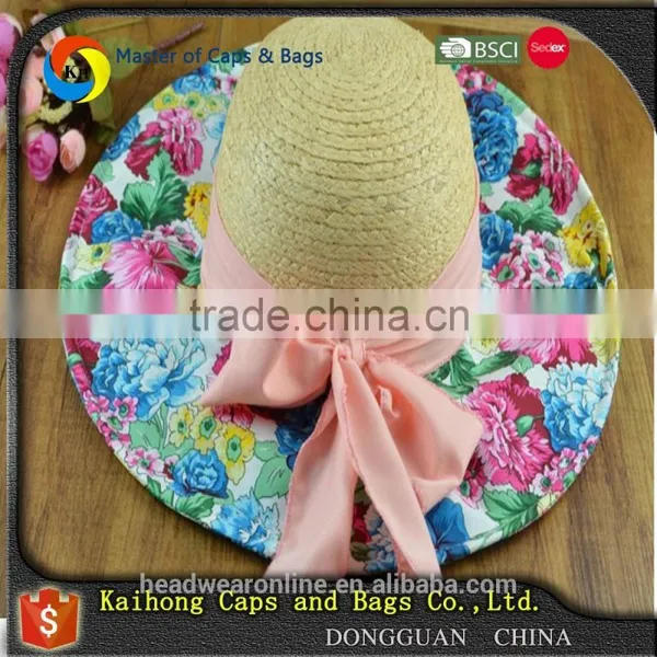 Fashion Summer Womens Straw Hats With Flower Wholesale photo-3