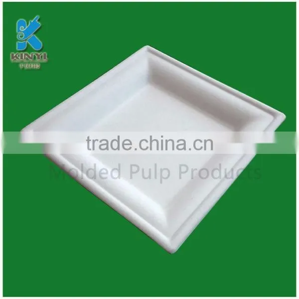 Eco friendly Greaseproof and Water Proof Smooth Tableware Pulp Moulding Process paper plate