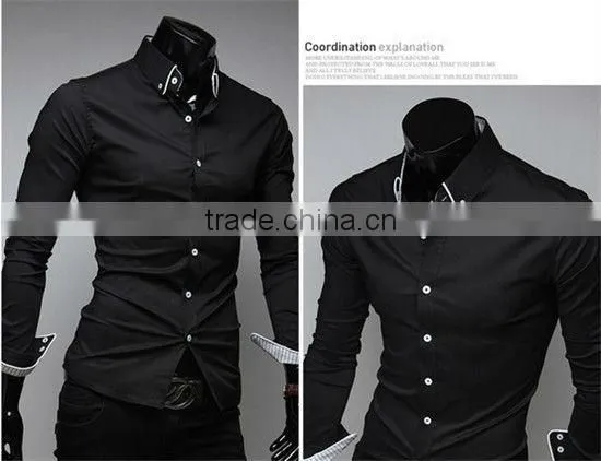 Man Fashion Formal Casual Long Sleeve Slim Fit Dress Shirts for Men MOQ 10PCS photo-4