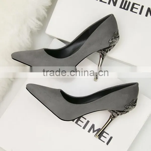 HFR-JS14034 Spanish Leather Women Stylish High Heel Shoes photo-3