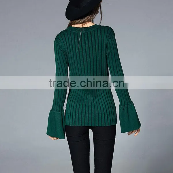 Maxnegio New Fashion Lotus Leaf Sleeves Korean Style Woolen Sweater Designs for Ladies photo-4
