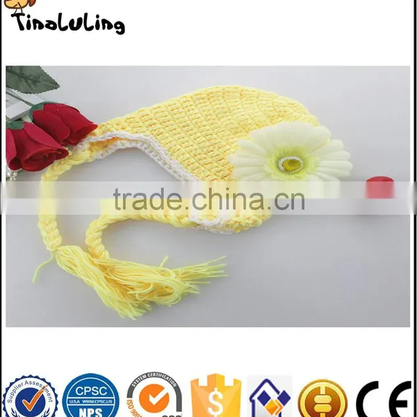 Flower Baby Hat Handmade Knitted Hat Baby Photography Props NPT56 Tinaluling photo-4