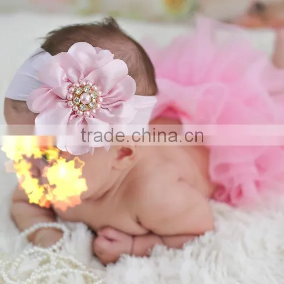 Little Girl Bloomer Dress Pink Chiffon Fabric With Ribbon Bowknot Wholesale Baby Product photo-2