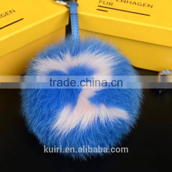 Bags Pendant Ultralarge 15cm Letter Fox Fur Ball Hangings Fashion Fur Accessories Keychain Gift photo-6