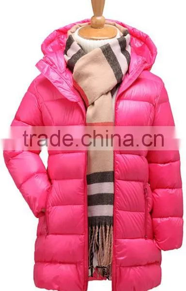 Custom Made Children Casual Long Duck Down Jacket/design Kids Girls Lightweight Feather Filled Down Wear