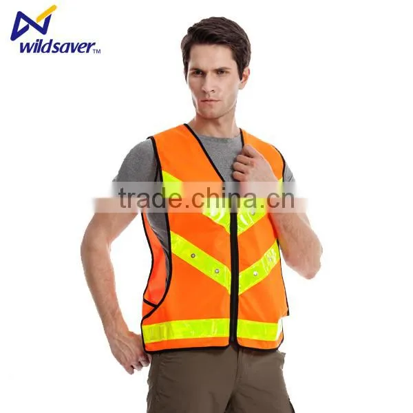 Hi Vis Security Flashing Warning Road Uniform Vest for Mens photo-4