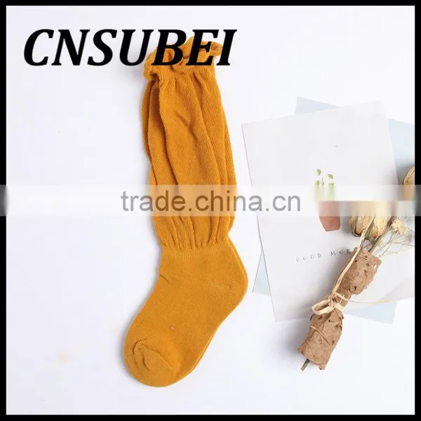Solid Color Child Tube Socks High Quality Young Kid Girl Cotton Sock photo-6