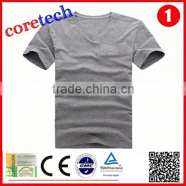 High Quality Cotton Bulk V-neck t Shirt Factory photo-2