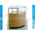 Halogen Light Strip Jewelry Glass Showcase With Laminated Deck