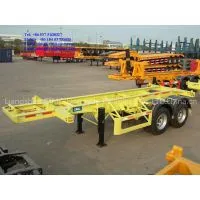3 Axles 20 Foot Container Skeletal Semi Trailer photo-2