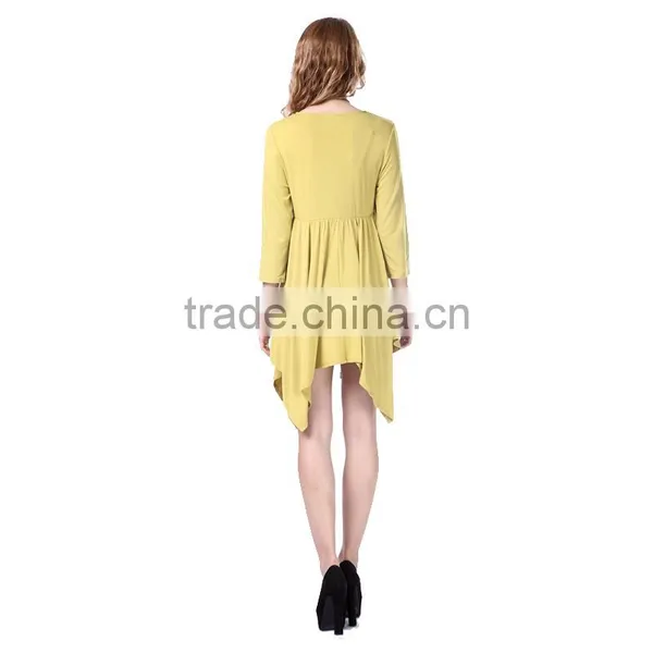 Brand Design Low Price Lady's Casual Block Dress Women Clothes photo-6