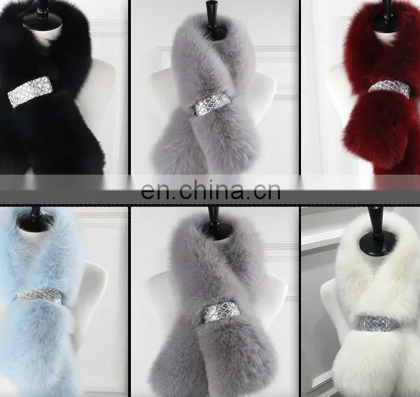 Luxury High Quality Colorful Real Fox Fur Scarf