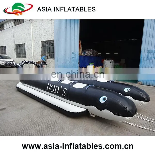 New Double Lane Customize Black Shark Banana Boat , Inflatable Banana Boat photo-2