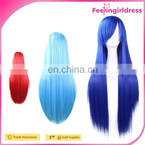 Fashion Quality Synthetic Feathers Cosplay Wig Long Purple photo-6
