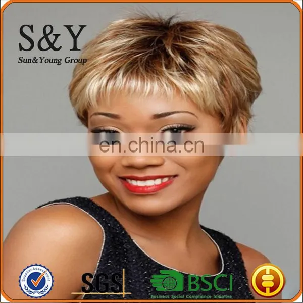 Wholesale Classic Style Sythetic Ployster Hair Wig Short Straight Hair Wig photo-2