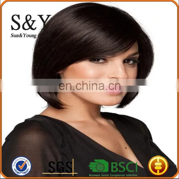 Stright Bobo Style Sythetic Wig Ployster Hair Wig Short Straight Hair Wig photo-6