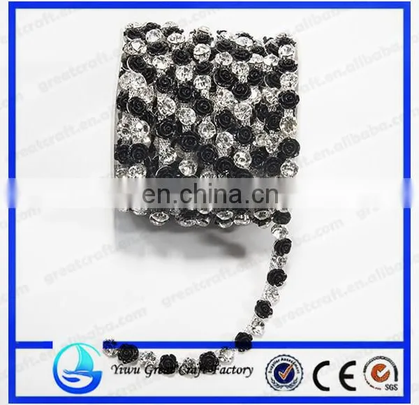 wholesale strass crystal rhinestone cup chain trimming close cup chain
