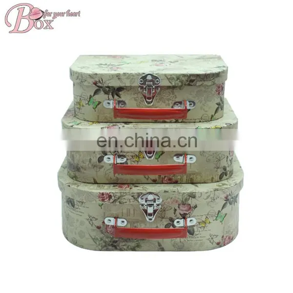 Home Recycle Paper Flower Cardboard Suitcase Box photo-3
