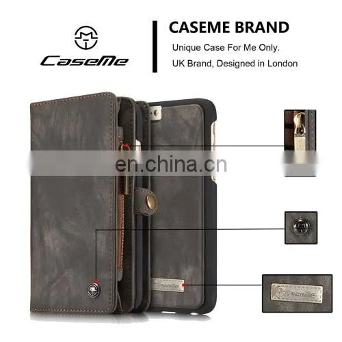 Wholesale Brand New Multi Slots Leather Cover Case for IPhone 6 & 6s With Zipper,Magnetic Clasp photo-4