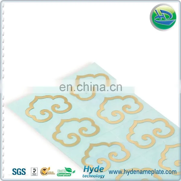 Custom Company Logo Printed Gold Metal Sticker in Sheet photo-4