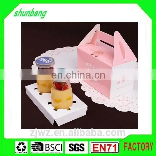 2015 Folding Recycled Art Paper & Paper Pudding Box With Handle photo-3
