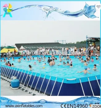 Above Ground Outdoor Giant PVC Pool Type Metal Frame Swimming Pool For Commercial photo-3