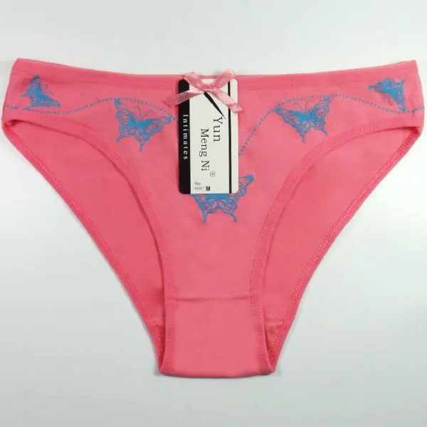 Yun Meng Ni Sexy Underwear Wasit Butterfly Print Briefs Breathable Cotton Women's Panties Lingerie photo-3